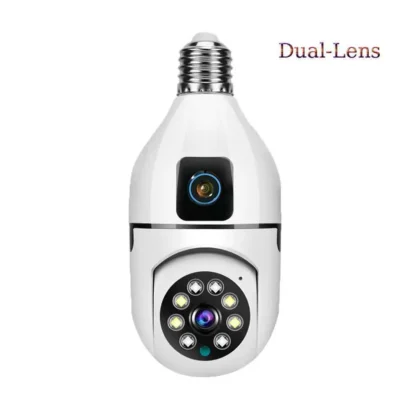 Dual lens wifi ptz bulb camera